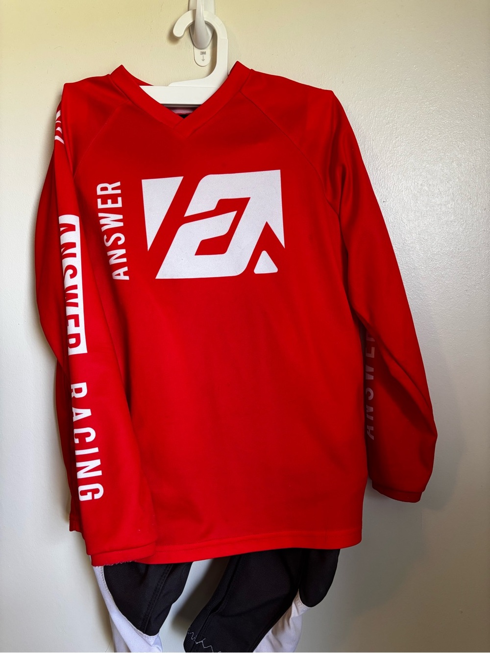 Answer Kids Red Matching Set Top - Bold White Logo